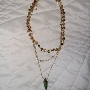 Free People triple wrap Stone necklace